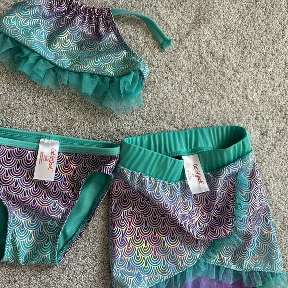 Cat & Jack 3 piece mermaid swimsuit 18 months - Picture 2 of 2